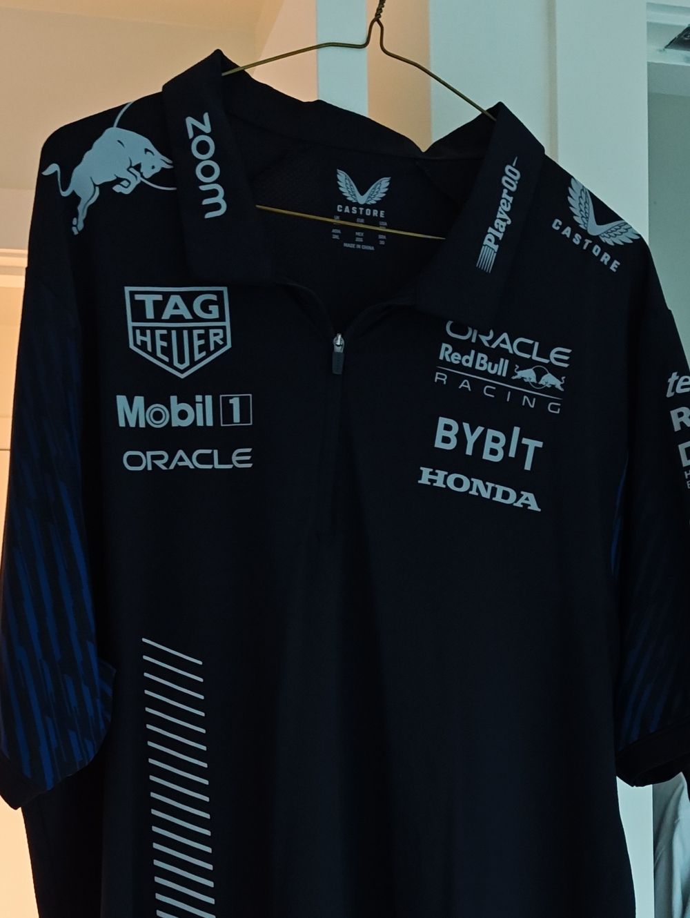 Red Bull Racing F1 Las Vegas GP Official Tramline Quarter-Zip Polo